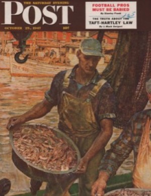 ORIG VINTAGE MAGAZINE COVER/ SATURDAY EVENING POST - OCTOBER 25 1947 Illus. Mead Schaefferby: Schaeffer (Illust.), Mead