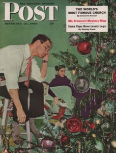 ORIG VINTAGE MAGAZINE COVER/ SATURDAY EVENING POST - DECEMBER 24 1949 by: Hughes (Illust.), George