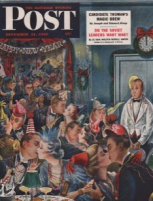ORIG VINTAGE MAGAZINE COVER/ SATURDAY EVENING POST - DECEMBER 31 1949by: Alajalov (Illust.), Constantin