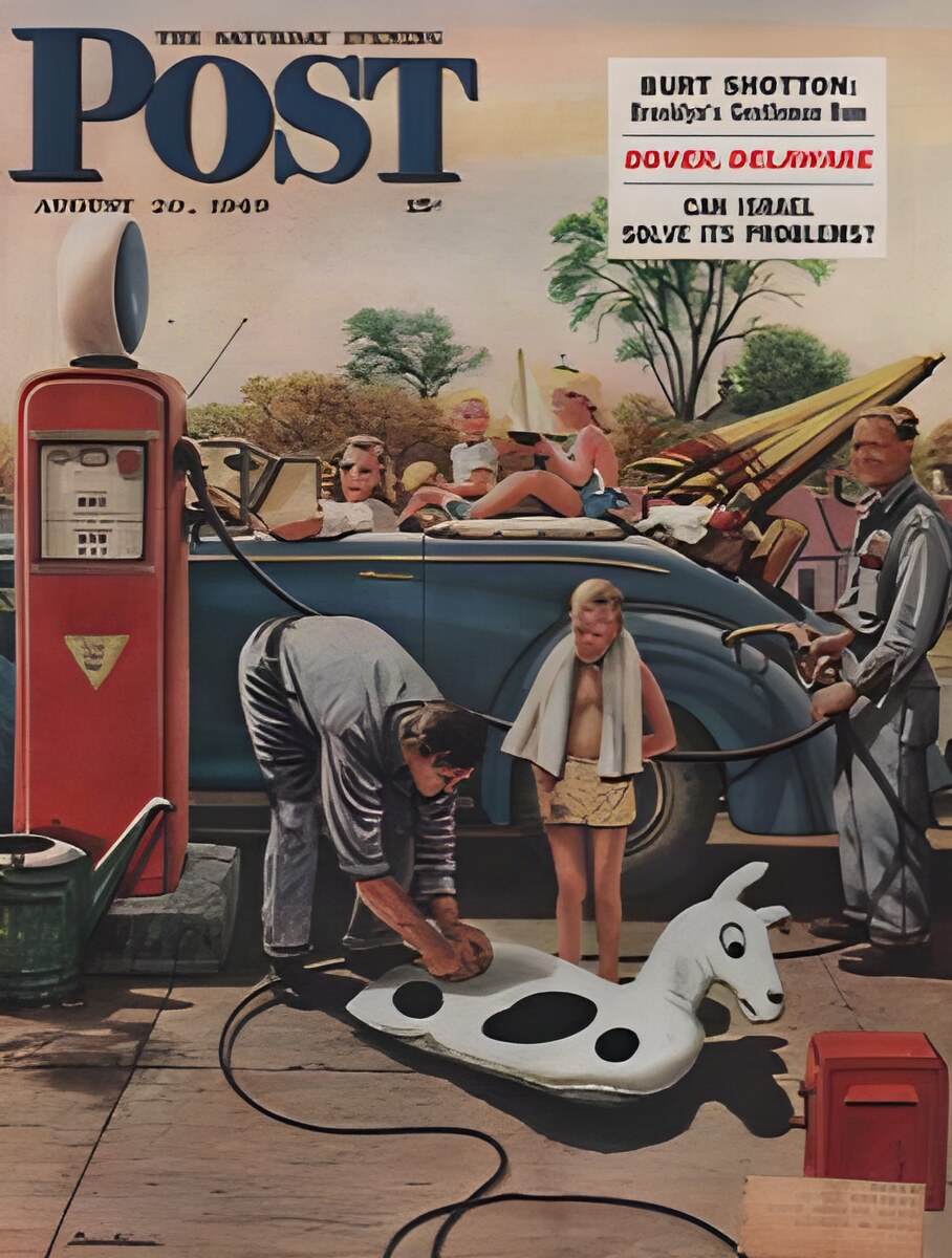 ORIG VINTAGE MAGAZINE COVER/ SATURDAY EVENING POST - AUGUST 20 1949by: Dohanos (Illust.), Stevan