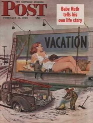 ORIG VINTAGE MAGAZINE COVER/ SATURDAY EVENING POST - FEBRUARY 14 1948by: Dohanos (Illust.), Stevan