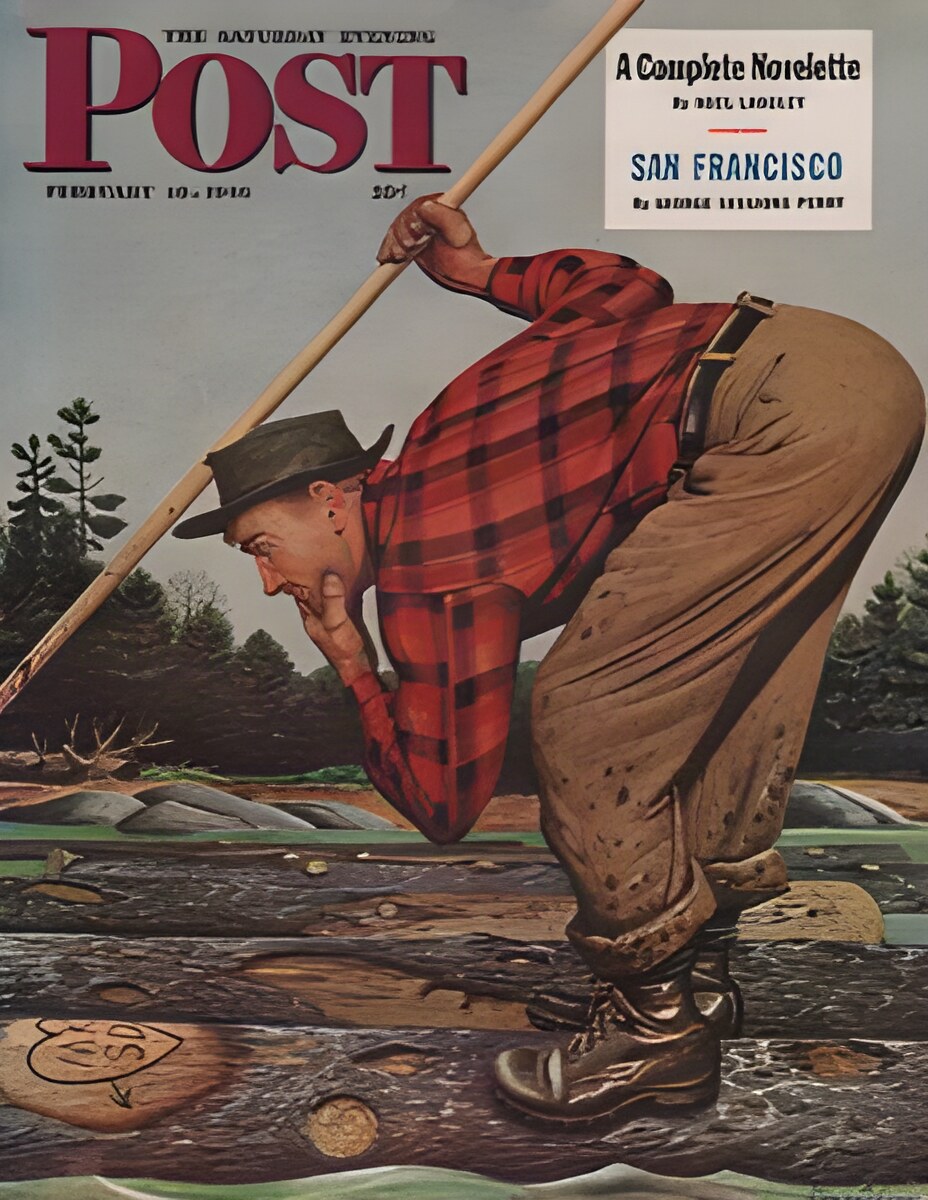 ORIG VINTAGE MAGAZINE COVER/ SATURDAY EVENING POST - FEBRUARY 16 1946by: Dohanos (Illust.), Stefan