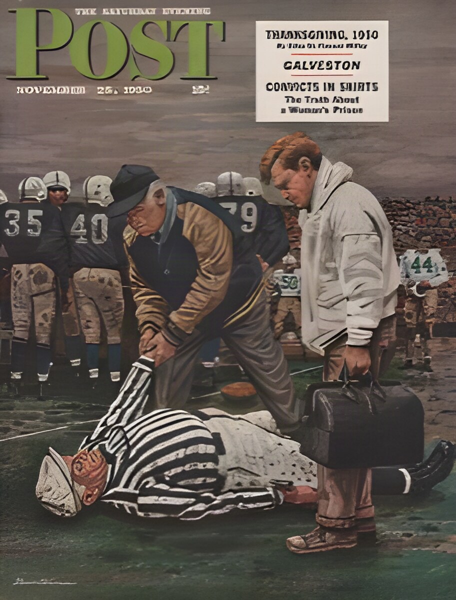 ORIG VINTAGE MAGAZINE COVER/ SATURDAY EVENING POST - NOVEMBER 25 1950 Illus. Stevan Dohanosby: Dohanos (Illust.), Stevan