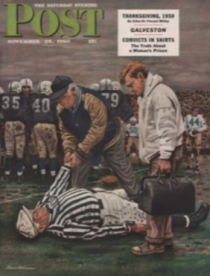 ORIG VINTAGE MAGAZINE COVER/ SATURDAY EVENING POST - NOVEMBER 25 1950 Illus. Stevan Dohanosby: Dohanos (Illust.), Stevan