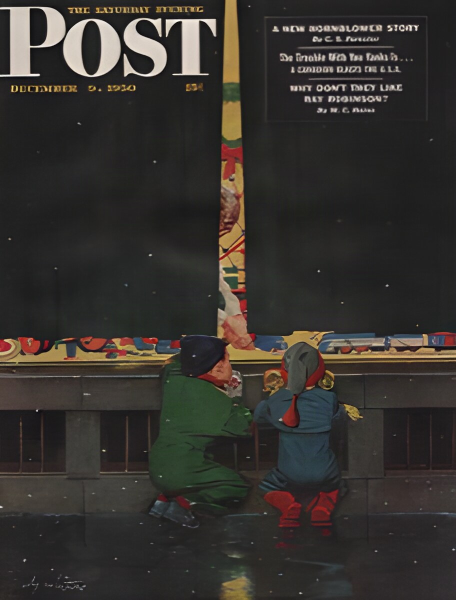 ORIG VINTAGE MAGAZINE COVER/ SATURDAY EVENING POST - DECEMBER 9 1950 Illus. Coby Whitmoreby: Whitmore (Illust.), Coby