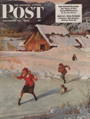 ORIG VINTAGE MAGAZINE COVER/ SATURDAY EVENING POST - DECEMBER 30 1950by: Clymer (Illust.), John