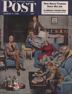 ORIG VINTAGE MAGAZINE COVER/ SATURDAY EVENING POST - MARCH 3 1951by: Falter (Illust.), John
