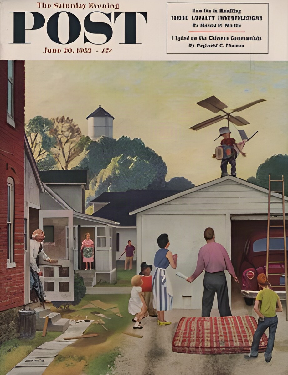 ORIG VINTAGE MAGAZINE COVER/ SATURDAY EVENING POST - JUNE 20 1953by: Falter (Illust.), John
