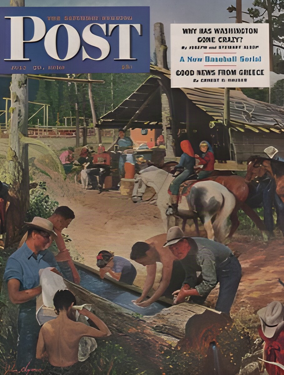 ORIG VINTAGE MAGAZINE COVER/ SATURDAY EVENING POST - JULY 29 1950by: Clymer (Illust.), John