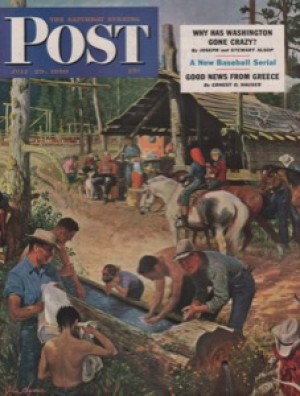 ORIG VINTAGE MAGAZINE COVER/ SATURDAY EVENING POST - JULY 29 1950by: Clymer (Illust.), John