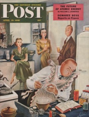 ORIG VINTAGE MAGAZINE COVER/ SATURDAY EVENING POST - APRIL 13 1946 Illus. Constantin Alajalovby: Alajalov (Illust.), Constantin