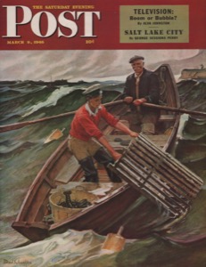 ORIG VINTAGE MAGAZINE COVER/ SATURDAY EVENING POST - MARCH 9 1946by: Schaeffer (Illust.), Mead