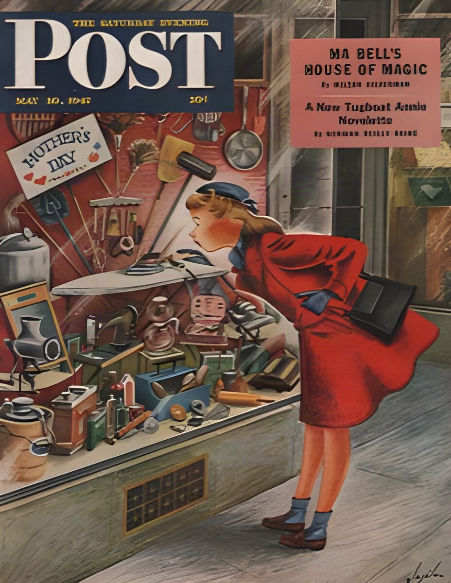 ORIG VINTAGE MAGAZINE COVER/ SATURDAY EVENING POST - MAY 10 1947by: Alajalov (Illust.), Constantin