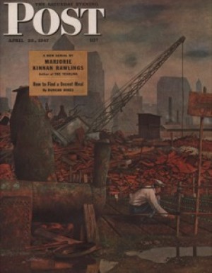 ORIG VINTAGE MAGAZINE COVER/ SATURDAY EVENING POST - APRIL 26 1947by: Atherton (Illust.), John