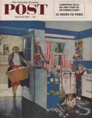 ORIG VINTAGE MAGAZINE COVER/ SATURDAY EVENING POST - APRIL 18 1953 Illus. John Falterby: Falter (Illust.), John