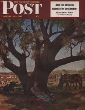 ORIG VINTAGE MAGAZINE COVER/ SATURDAY EVENING POST - AUGUST 23 1947by: Atherton (Illust.), John