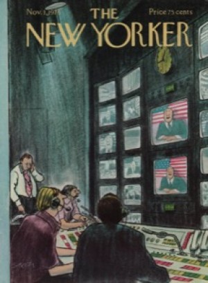 ORIG VINTAGE MAGAZINE COVER/ THE NEW YORKER - NOVEMBER 1 1976 - Election Nightby: Saxon (Illust.), Charles
