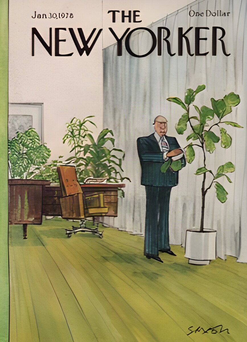 ORIG VINTAGE MAGAZINE COVER/ THE NEW YORKER - JANUARY 30 1978by: Saxon (Illust.), Charles
