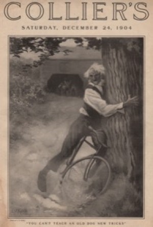ORIG VINTAGE MAGAZINE COVER/ COLLIER'S - DECEMBER 24 1904 - Bicycle Crash - Illus. E.W. Kembleby: Kemble (Illust.), Edward W.