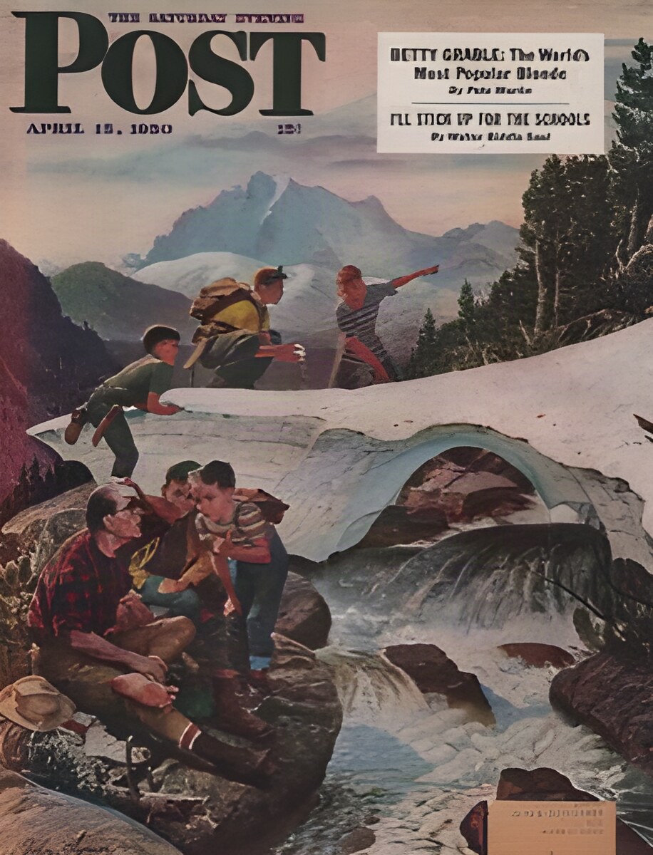 ORIG VINTAGE MAGAZINE COVER/ SATURDAY EVENING POST - APRIL 15 1950by: Clymer (Illust.), John