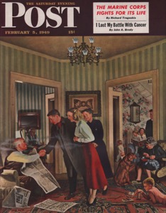 ORIG VINTAGE MAGAZINE COVER/ SATURDAY EVENING POST - FEBRUARY 5 1949by: Falter (Illust.), John