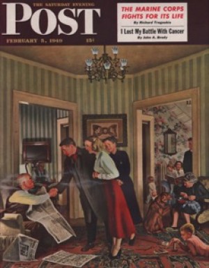 ORIG VINTAGE MAGAZINE COVER/ SATURDAY EVENING POST - FEBRUARY 5 1949by: Falter (Illust.), John
