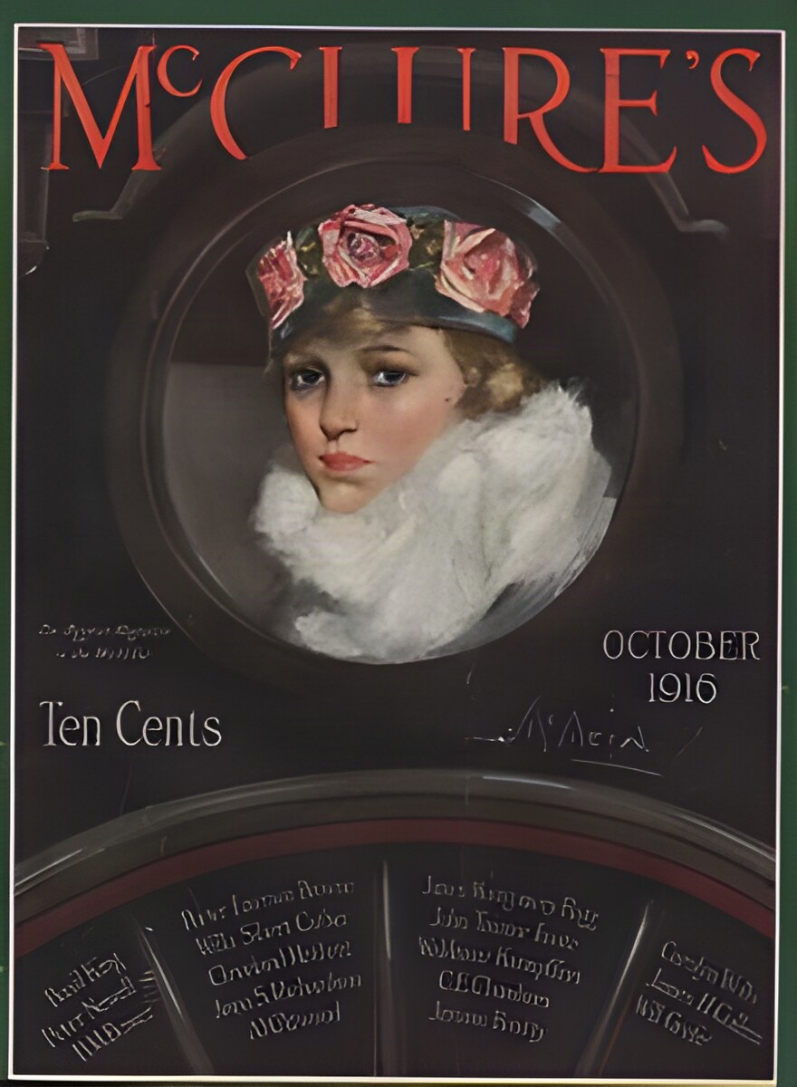 ORIG VINTAGE MAGAZINE COVER/ MCCLURE'S - OCTOBER 1916by: McMein (Illust.), Neysa