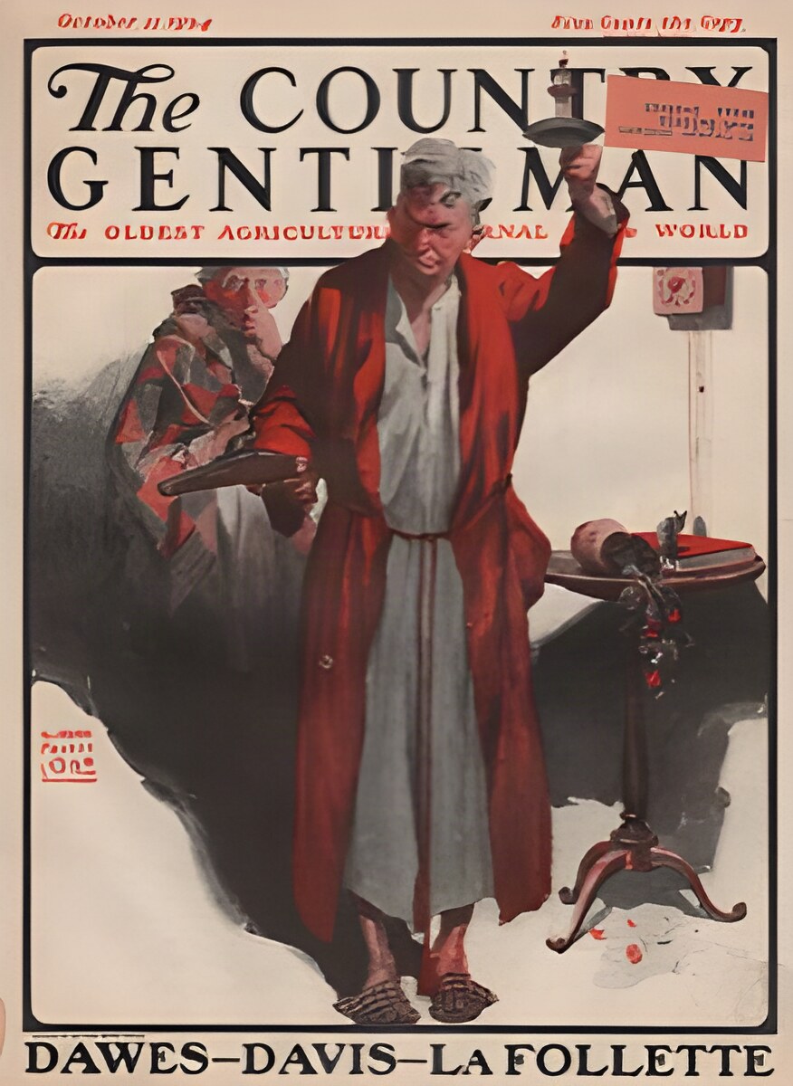 ORIG VINTAGE MAGAZINE COVER/ THE COUNTRY GENTLEMAN - OCTOBER 11 1924by: Prince (Illust.), William Meade