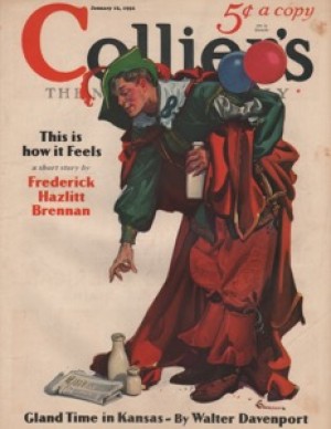 ORIG VINTAGE MAGAZINE COVER/ COLLIER'S - JANUARY 16 1932 -New Year Party Costume - Illus. E.M. Jacksonby: Jackson (Illust.), E.M.