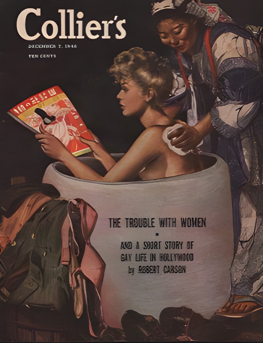 ORIG VINTAGE MAGAZINE COVER/ COLLIER'S - DECEMBER 7 1946 Illus. Martha Sawyersby: Sawyers (Illust.), Martha