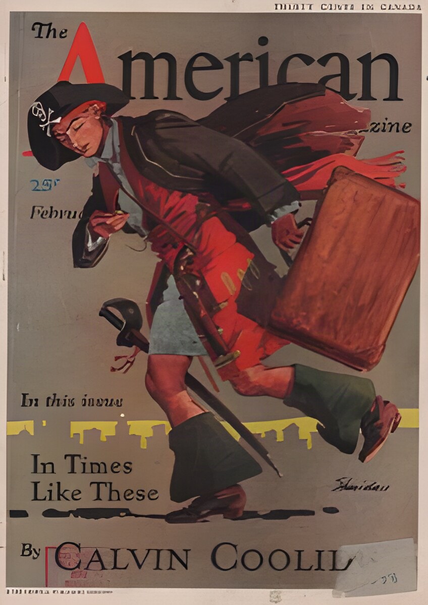 ORIG VINTAGE MAGAZINE COVER/ AMERICAN MAGAZINE - FEBRUARY 1932by: Sheridan (Illust.), John