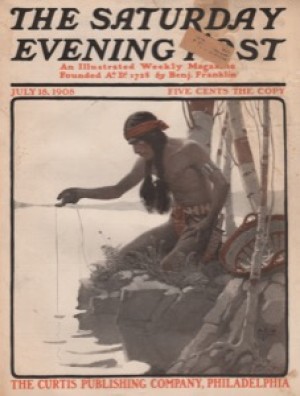 ORIG VINTAGE MAGAZINE COVER/ SATURDAY EVENING POST - JULY 18 1908 Illus. N.C. Wyethby: Wyeth (Illust.), N.C.