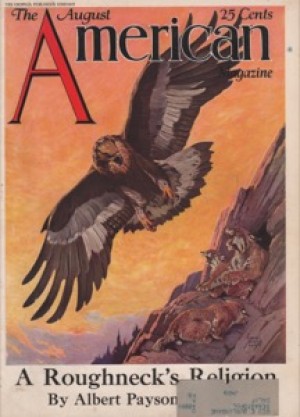 ORIG VINTAGE MAGAZINE COVER/ AMERICAN MAGAZINE AUGUST 1920S - Eagle in flight - Illus. Lynn Bogue Huntby: Hunt (Illust.), Lynn Bogue