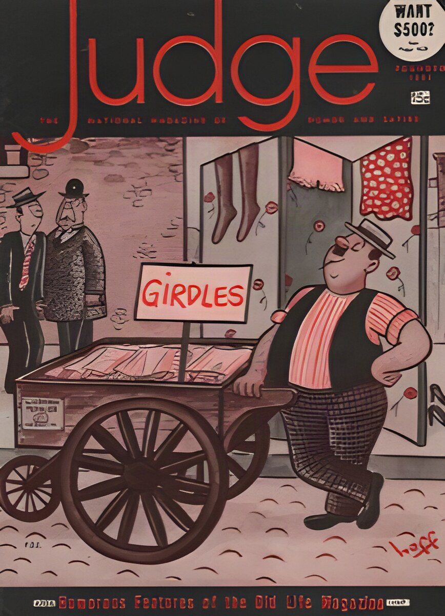 ORIG VINTAGE MAGAZINE COVER/ JUDGE APRIL 1947 Illus. Syd Hoffby: Hoff (Illust.), Syd