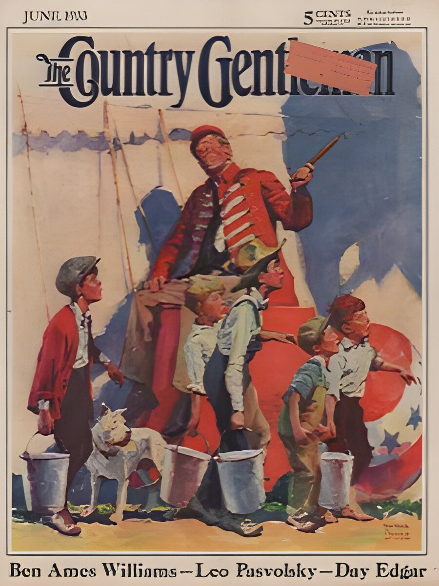 ORIG VINTAGE MAGAZINE COVER/ COUNTRY GENTLEMAN - JUNE 1933 Circus sceneby: Prince (Illust.), William Meade