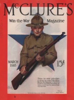 ORIG VINTAGE MAGAZINE COVER/ MCCLURE'S - MARCH 1918 World War I Doughboy - Illus. Neysa McMeinby: McMein (Illust.), Neysa
