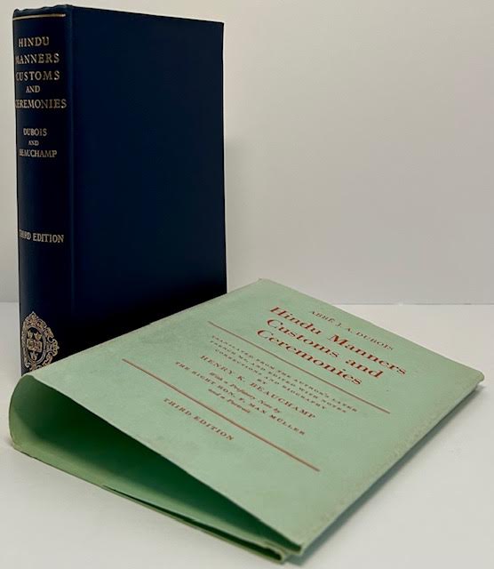 Hindu Manners Customs and Ceremoniesby: Dubois, Abbe J.A. , Beauchamp, Henry K. (Tranlation, edit with notes, biography)