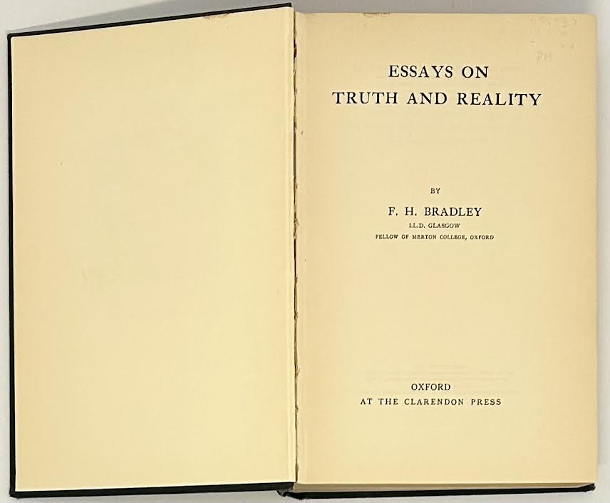 Essays on Truth and Realityby: Bradley, F.H.