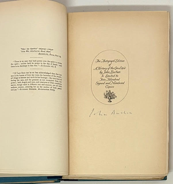 A History of the Great War (SIGNED)by: Buchan, John