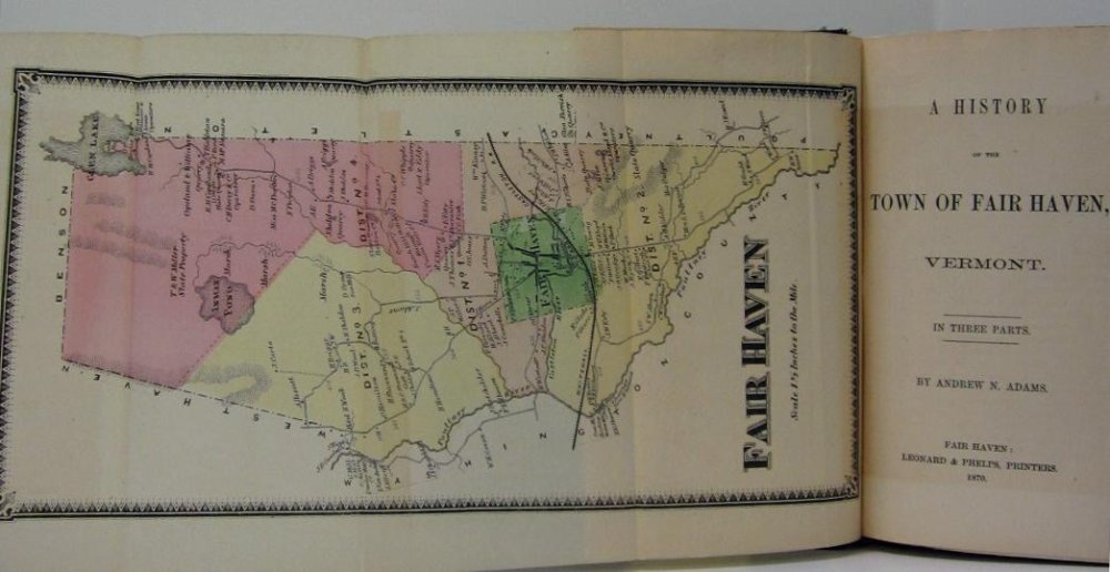A History of the Town of Fair Haven, Vermontby: Adams, Andrew N.