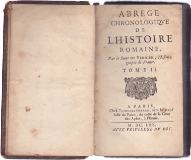 Abrege Chronologique de L'Histoire Romaine: Tome IIby: ANONYME ;[DU VERDIER, Gilbert Saulnier ] 