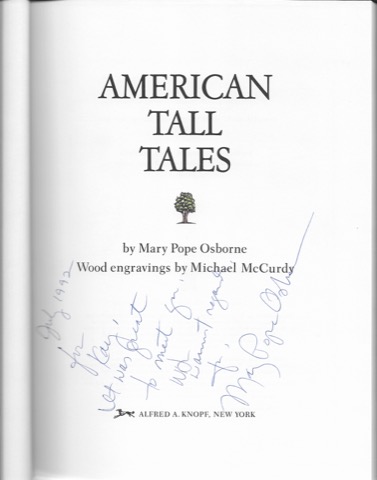 American Tall Tales (SIGNED)by: Osborne, Mary Pope and Michael McCurdy