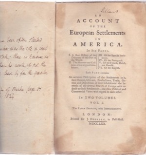 An Account of the European Settlements in America (2 Volumes)by: Burke Edmund &amp; William Burke.