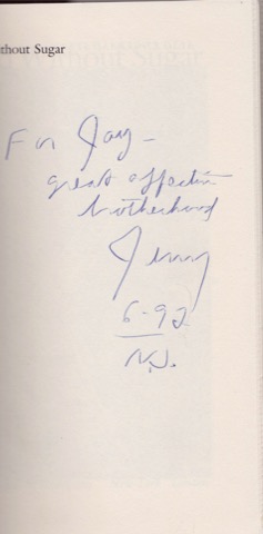 Bread Without Sugar (SIGNED COPY)by: Stern, Gerald