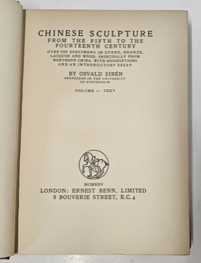 Chinese Sculpture from the Fifth to the Fourteenth Centuryby: Siren, Osvald