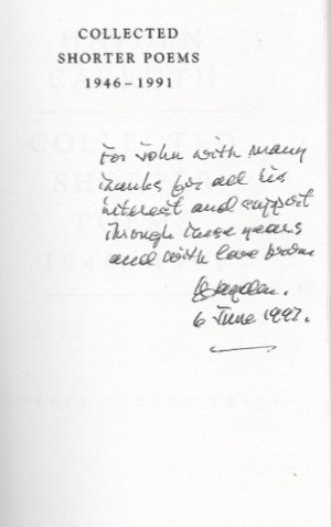 Collected Shorter Poems, 1946-1991 (SIGNED COPY)by: Carruth, Hayden