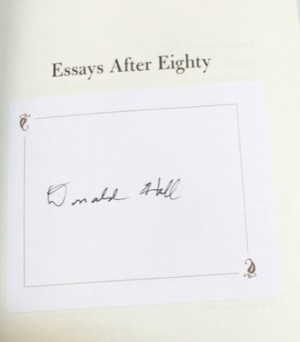 Essays After Eightyby: Hall, Donald