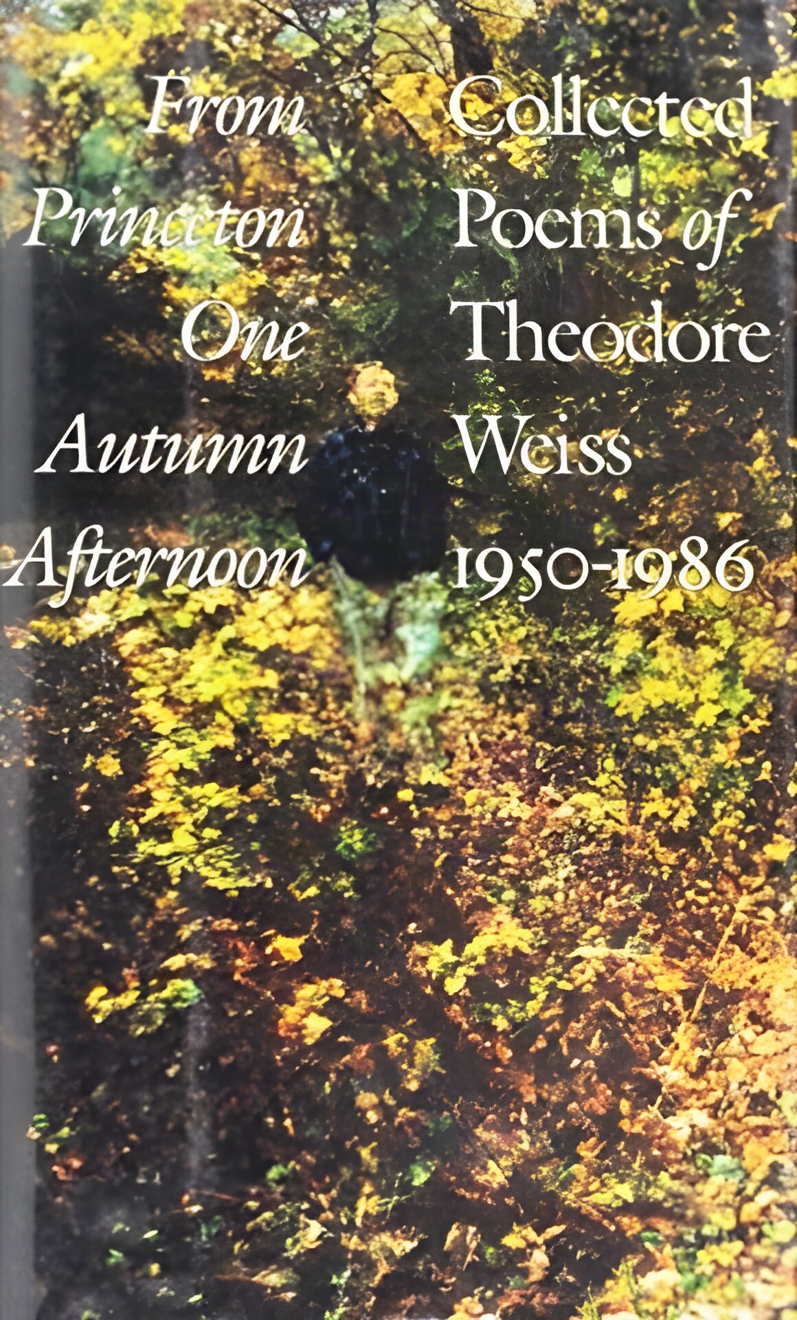 From Princeton One Autumn Afternoon: Collected Poems of Theodore Weiss 1950-1986by: Weiss, Theodore