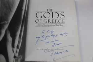 Gods of Greece, The (SIGNED COPY)by: Stassinopoulos, Arianna; Beny, Roloff