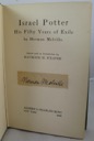 Israel Potter: His Fifty Years of Exile (WITH MELVILLE'S INK SIGNATURE PASTED ONTO TITLE PAGE)by: Melviile, Herman